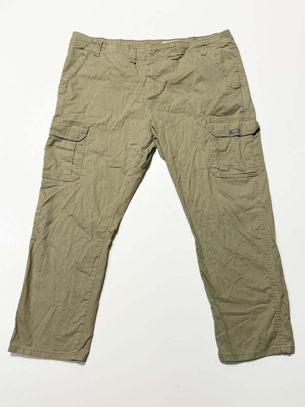 Wrangler Mens Relaxed Fit Cargo Pants Size 42x30 Khaki Heritage Americana Dexter